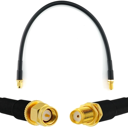 Picture of SMA Male to SMA Female 30cm Coaxial Cable — HF240 (LMR240 equivalent)