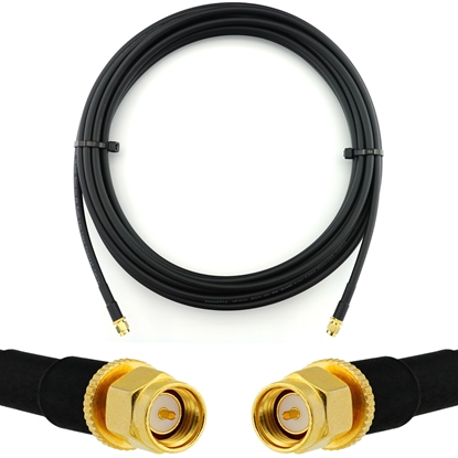 Picture of SMA Male to SMA Male 15m Coaxial Cable — HF240 (LMR240 equivalent)