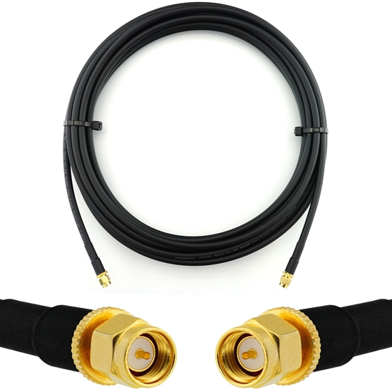 Picture of SMA Male to SMA Male 15m Coaxial Cable — HF240 (LMR240 equivalent)