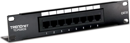 Picture of Trendnet TC-P08C6 10" Patch Panel, 8-Port Cat. 6 Unshielded