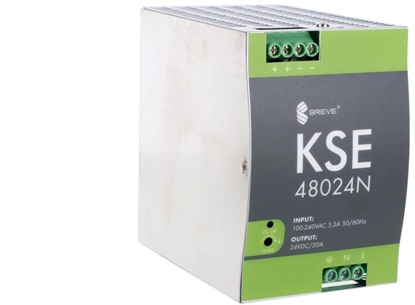 Attēls no Zasilacz SilentiumPC Zasilacz impulsowy KSE 48024M 230/ 24VDC 20A 480W na szyn DIN, Uzas: 96-264VACVAC, Ta70, 17000-0940
