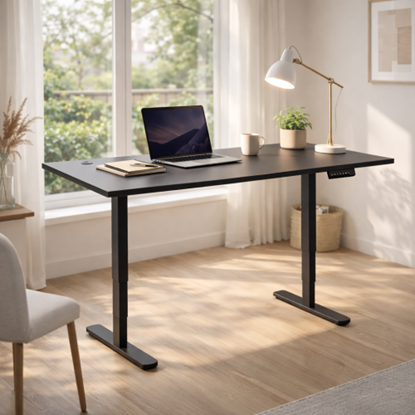 Picture of Adjustable Height Table Up Up Bjorn II Black, Table top M Black