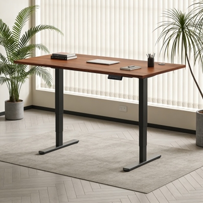 Picture of Adjustable Height Table Up Up Bjorn II Black, Table top M Dark Walnut