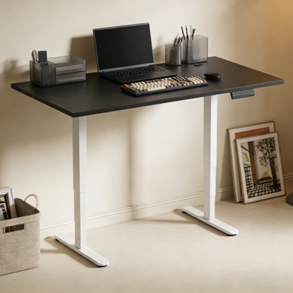 Picture of Adjustable Height Table Up Up Bjorn II White, Table top L Black