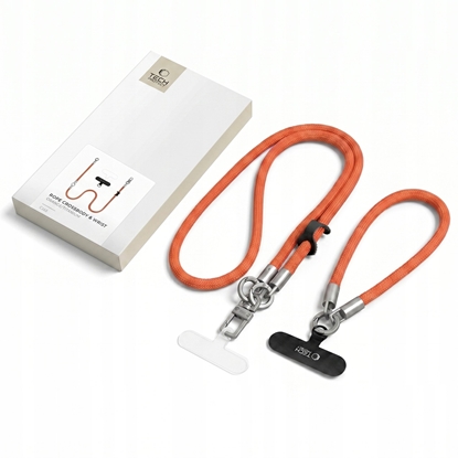 Picture of 4kom.pl TECH-PROTECT C10S ROPE CROSSBODY & WRIST ORANGE/TITANIUM
