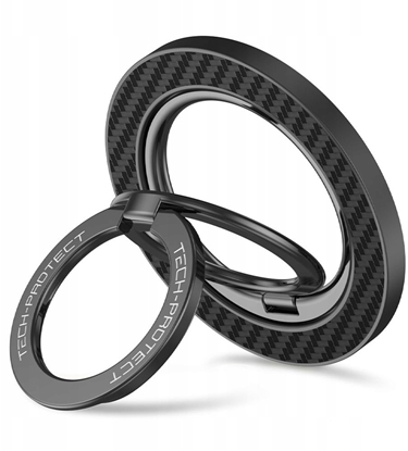 Picture of 4kom.pl TECH-PROTECT MMR800 MAGNETIC MAGSAFE PHONE RING CARBON BLACK