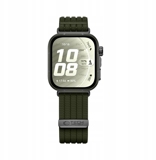 Picture of 4kom.pl TECH-PROTECT NYLON HUAWEI WATCH FIT 3 / 4 / 4 PRO / 5 / 5 PRO MILITARY GREEN