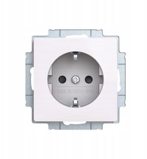 Picture of ABB Gniazdo Schuko z przesonami ZONI biay 6620T-A07657 500 2CHT207657A4500
