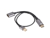 Picture of Adapter HDMI(M)-Displayport(F)4K na kablu 20cm srebrny