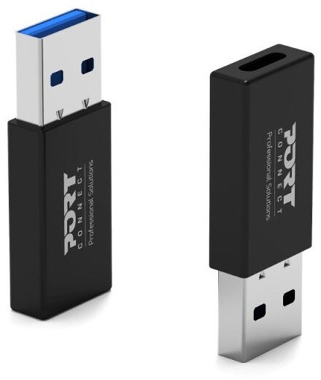 Picture of Adapter USB Port Designs Port Designs 900154 przejciówka do kabli USB-A USB-C Czarny