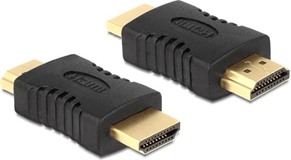 Attēls no Adapteris HDMI A male > male, apzeltīti sav., melns
