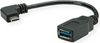 Изображение Adapteris USB TypeC 90° M - AF, OTG, melns, 15cm, Roline