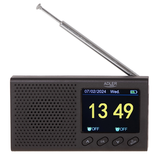 Picture of Adler | FM Travel Radio | AD 1198 | Alarm function | Black