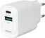 Picture of adowarka Deltaco USB GaN adowarka cienna DELTACO, 1x USB-A 18 W, 1x USB-C PD 35 W, PPS / USBC-AC159 / 1903775