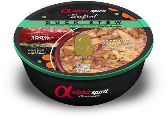 Изображение Alpha Spirit Alpha Spirit Karma mokra dla psa Real Food Duck Stew (dorosy) 280g (9szt/op)