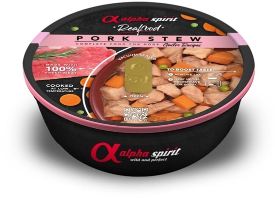 Изображение Alpha Spirit Alpha Spirit Karma mokra dla psa Real Food Pork Stew (dorosy) 280g (9szt/op)