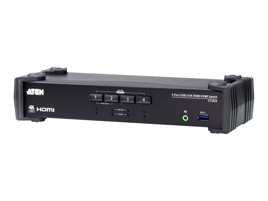 Picture of Aten 4-Port USB 3.0 4K HDMI KVMP™ Switch with Audio Mixer Mode