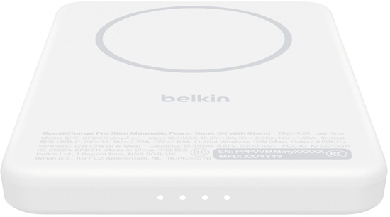 Picture of Belkin BoostCharge Slim magn.PB 5000mAh Qi2 fold.wh. BPD011hqWH