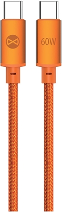 Attēls no C2G Forever kabel Saffron USB-C - USB-C1,0 m 60W pomaraczowy