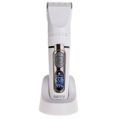 Attēls no Camry | Hair Clipper with LCD Display | CR 2841 | Cordless | Number of length steps 6 | White/Brown
