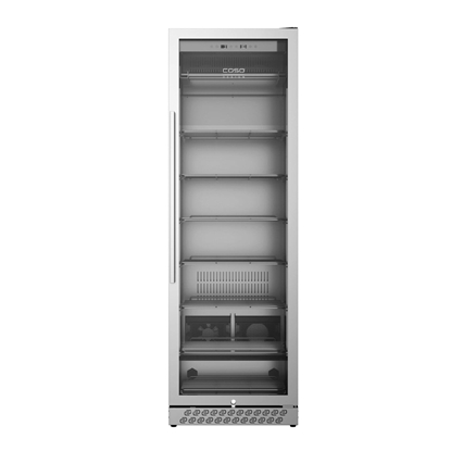 Изображение Caso | Dry aging cabinet with compressor technology | DryAged Master 380 Pro | Energy efficiency class Not apply | Food-ageing cabinet with compressor technology | Free standing | Bottles capacity Not apply | Cooling type  Compressor technology | Stainles