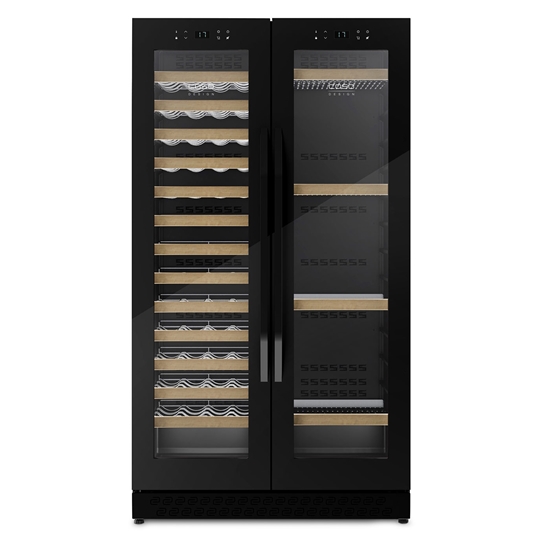 Picture of Caso | Wine Cooler | WineChef Duo 122 | Energy efficiency class G | Free standing | Bottles capacity 122 | Black