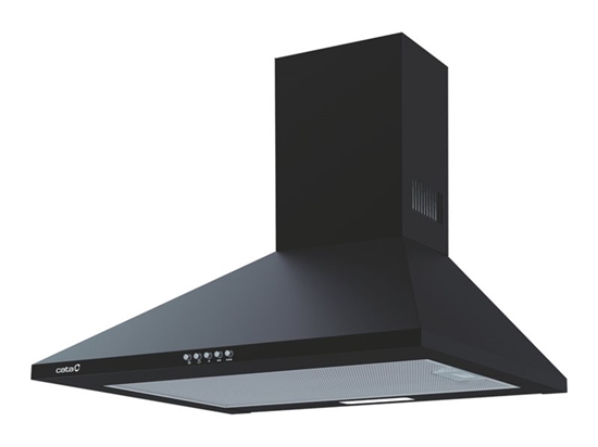 Изображение CATA | Hood | OMEGA 600 BK | Wall mounted | Energy efficiency class C | Width 60 cm | 645 m³/h | Mechanical | LED | Black