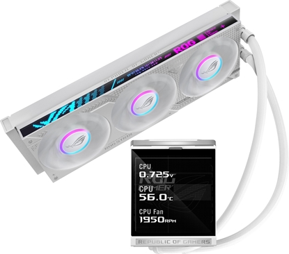Изображение Chodzenie wodne Asus ASUS ROG Strix LC IV 360 ARGB LCD White Edition Zestaw do chodzenia pynami 12 cm Biay