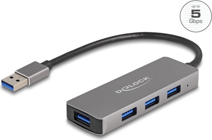 Изображение Delock 4 Port USB 5 Gbps Hub with USB Type-A connector – USB Type-A ports on the side
