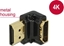 Picture of Delock Adapter High Speed HDMI with Ethernet – HDMI-A female > HDMI-A male 4K 90° angled down black