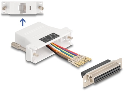 Изображение Delock D-Sub 25 pin female to RJ45 female Assembly Kit white