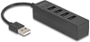 Изображение Delock USB Hub 4 port USB 2.0 with 4 x USB Type-A female black