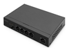 Изображение Digitus 4- Port Gigabit PoE Netzwerkswitch, Desktop, unmanaged, 1 Uplink Port RJ45, 60 W, af/at