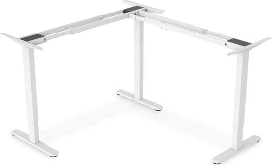 Picture of Digitus Electrically height-adjustable table frame, 90? L-shaped, triple motor, 2-step, white