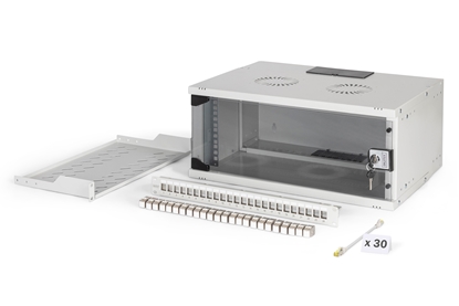 Изображение Digitus SOHO Pro network set, 483 mm (19"), 4U, 540 x 400 mm | DN-49200-SET | Light Grey