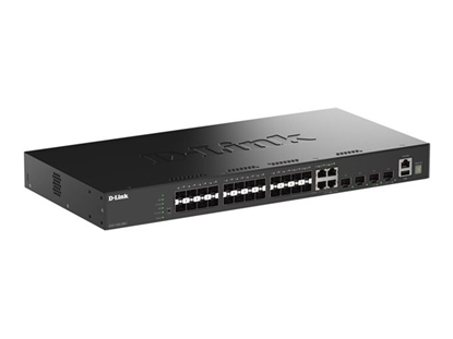 Attēls no D-Link 20 Ports SFP + 4X GE/SFP Combo + 4 Ports 10G SFP+ Stackable Smart Switch | D-Link
