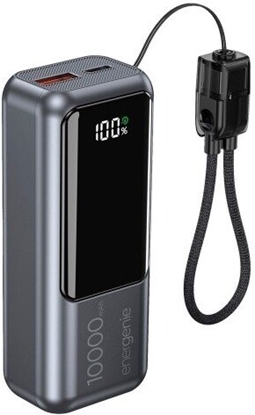 Изображение Enerģijas krātuve Gembird 20W 10000mAh 20W PD&QC 3.0 Integrated Cable LCD