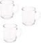 Picture of Excellent Houseware Szklanki do Kawy Herbaty Zestaw 3 szt. 230 ml EXCELLENT z Uchwytem