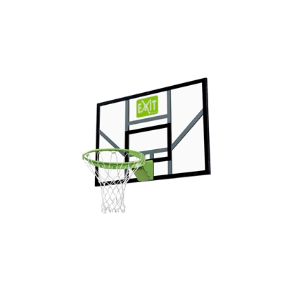 Attēls no EXIT Galaxy basketbola aizmugure ar Dunk  stīpu un tīklu - zaļa/melna