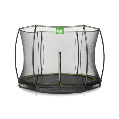 Attēls no EXIT Silhouette zemes batuts ø244cm ar drošības tīklu - melns