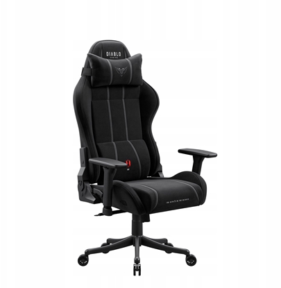 Изображение Fotel Diablo Chairs Fotel gamingowy materiaowy czarny Diablo X-One 2.0 Burned Black Small