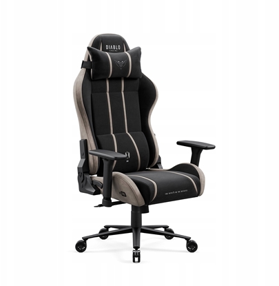 Изображение Fotel Diablo Chairs Fotel gamingowy materiaowy czarno-beowy Diablo X-One 2.0 Camel Black Normal