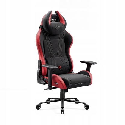 Изображение Fotel Diablo Chairs Fotel gamingowy materiaowy czarno-czerwony Diablo X-Horn 2.0 Bloody Mary Normal