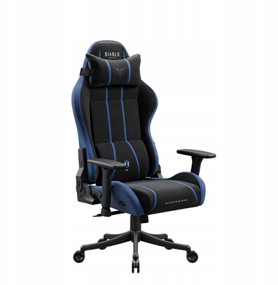Изображение Fotel Diablo Chairs Fotel gamingowy materiaowy czarno-niebieski Diablo X-One 2.0 Night Blue Small