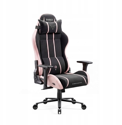 Изображение Fotel Diablo Chairs Fotel gamingowy materiaowy czarno-róowy Diablo X-One 2.0 Akira Pink Normal