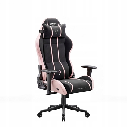 Изображение Fotel Diablo Chairs Fotel gamingowy materiaowy czarno-róowy Diablo X-One 2.0 Akira Pink Small