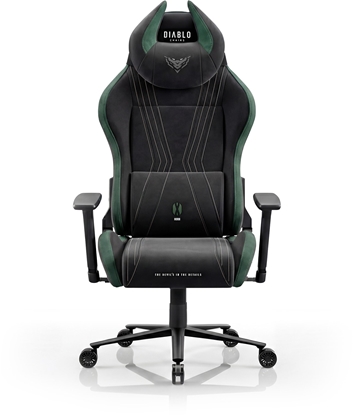 Изображение Fotel Diablo Chairs Fotel gamingowy materiaowy czarno-zielony Diablo X-Horn 2.0 Forest Green Normal