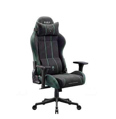 Изображение Fotel Diablo Chairs Fotel gamingowy materiaowy czarno-zielony Diablo X-One 2.0 Forest Green Small