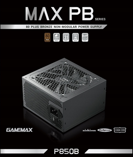 Изображение Gamemax PSU | MAX P850B | 850 W | Bronze | Non-Modular