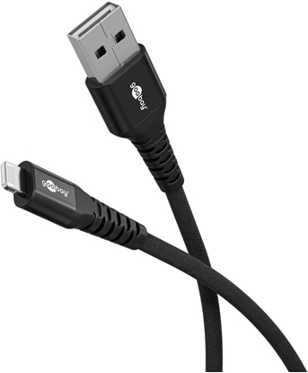 Изображение Goobay | Lightning USB-A Supersoft Textile Cable with Metal Plugs | 74504